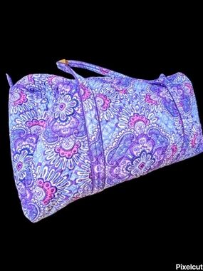 NWOT Vera Bradley LARGE Travel Duffel Bag "Lilac Tapestry"